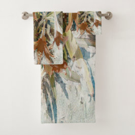 exotische bloem bad handdoek