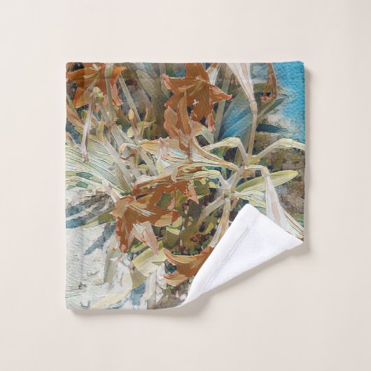 exotische bloem bad handdoek (Wasdoekje)