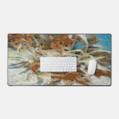 exotische bloem bureaumat (Keyboard & Muis)