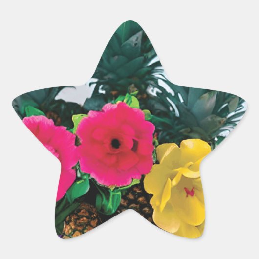 Exotische Bloem Digitale Grafische sticker (Voorkant)