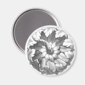 exotische bloem magneet (Voorkant / Achterkant)