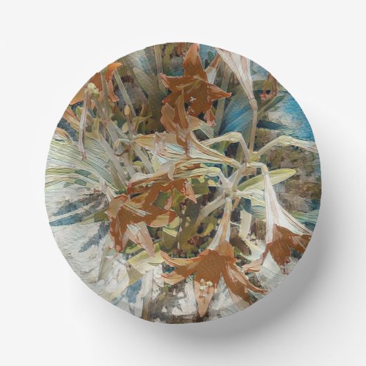 exotische bloem papieren kommen (Voorkant)