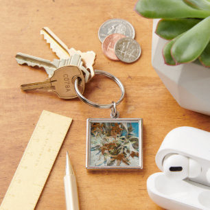exotische bloem sleutelhanger
