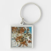 exotische bloem sleutelhanger (Voorkant)