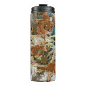 exotische bloem thermosbeker (Voorkant)