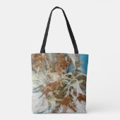 exotische bloem tote bag (Achterkant)