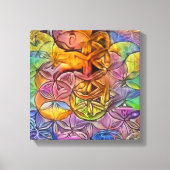 Exotische bloem van het leven canvas afdruk (Voorkant)