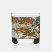 exotische bloem whisky glas (Voorkant)
