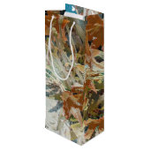 exotische bloem wijn cadeautas (Achterkant Gekanteld)