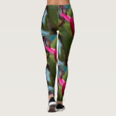 Exotische bloemachtergrond-plumerie-bloemen leggings (Achterkant)