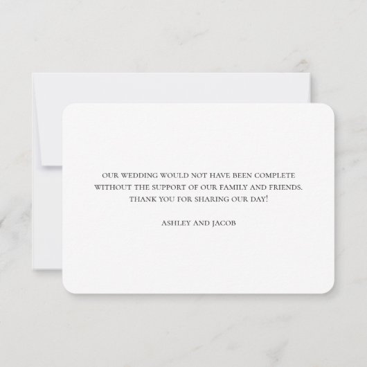 Exotische bloemen bedankt. kolibrie bruiloft bedankkaart (Achterkant)