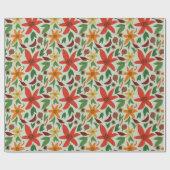 Exotische bloemen cadeaupapier (Vlak)