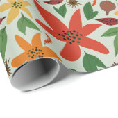 Exotische bloemen cadeaupapier (Rol Hoek)