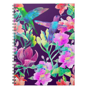 Exotische bloemen en vogels notitieboek