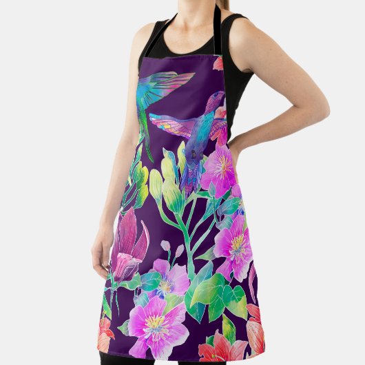 Exotische bloemen en vogels schort (Insitu)