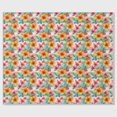 Exotische bloemen Hawaï Cadeaupapier (Vlak)