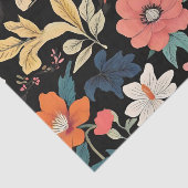 Exotische Bloemen in een Retro Botanische Tissuepapier (Detail)