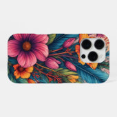 Exotische bloemen iPhone hoesje (Achterkant horizontaal)