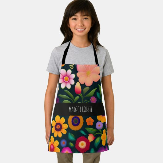 Exotische bloemen kleurrijk patroon schort (Insitu)