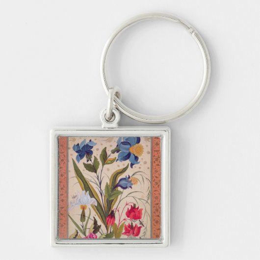 Exotische bloemen met insecten sleutelhanger (Voorkant)