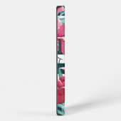 Exotische Bloemen Monogram gestreept iPhone Hoesje (Rechterkant)
