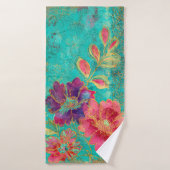 Exotische bloemen ontwerp badhanddoek (Badhanddoek)