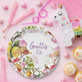 Exotische bloemen papieren bordje (Feest)