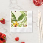 Exotische bloemen patroon. Gele orchidee en palmen Servet (Insitu)