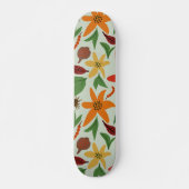 Exotische bloemen persoonlijk skateboard (Voorkant)