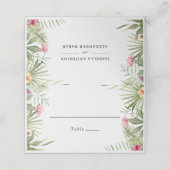 Exotische bloemen plaatskaartje (Buitenkant ongevouwen)