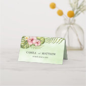 Exotische bloemen plaatskaartje (Achterkant)
