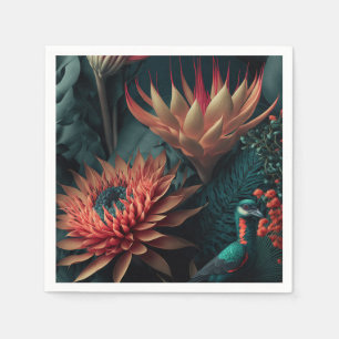 Exotische bloemen. servet