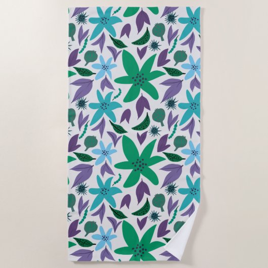 Exotische bloemen strandlaken (Voorkant)