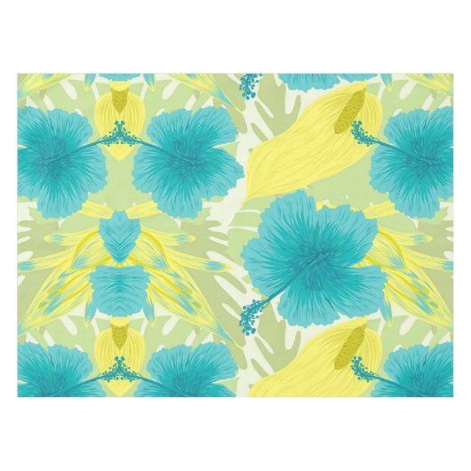 Exotische bloemen tafelkleed (Voorkant (Horizontaal))