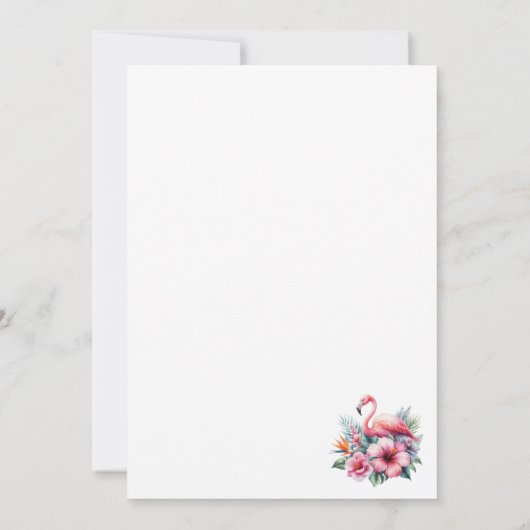 Exotische bloemen tropische bladeren Vrijgezellenf Kaart (Achterkant)