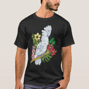 Exotische bloemen Tropische papegaai Dierlijke Vog T-shirt