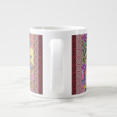 Exotische bloementuin decoratief grote koffiekop (Achterkant)