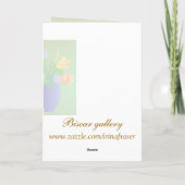 Exotische bloemetjes in een vaas - Sister Birthday Kaart (Achterkant)