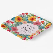 Exotische Bloemige Hawaïaanse Bruids-Shower Papieren Bordje (Gebogen)