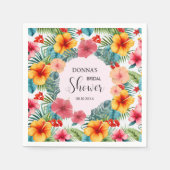 Exotische bloemige Hawaïaanse bruidsdouche Servet (Voorkant)
