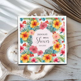 Exotische bloemige Hawaïaanse bruidsdouche Servet