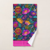 Exotische bloesems Bold Botanische Chic Naam Bad Handdoek (Handdoek)