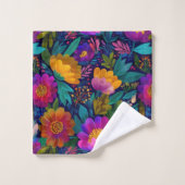 Exotische bloesems Bold Botanische Chic Naam Bad Handdoek (Wasdoekje)