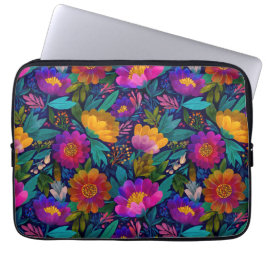 Exotische bloesems Bold & Elegant Bloemen Laptop Sleeve