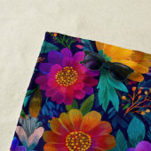 Exotische Bloesems Kleurrijke Bloemglans Naam Strandlaken (In situ)