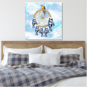Exotische Blue Dream Catcher Decor Canvas Afdruk (Insitu (Slaapkamer))