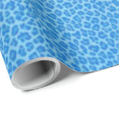 Exotische Blue Spotted Leopard Animal Print Cadeaupapier (Rol Hoek)