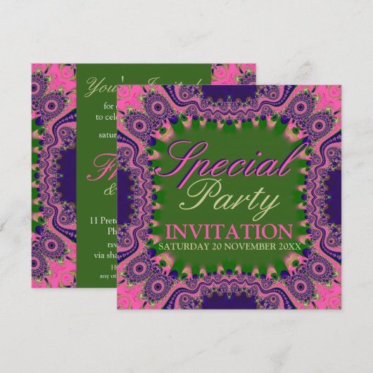 Exotische Boheemse Meisjes Uitnodigingen voor spec (Voorkant / Achterkant)