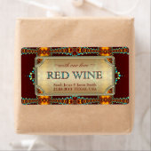 Exotische Boheemse Oostelijke Bruiloft Wijn Labels (Insitu)