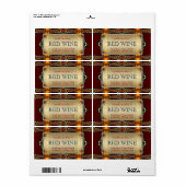 Exotische Boheemse Oostelijke Bruiloft Wijn Labels (Full Sheet)